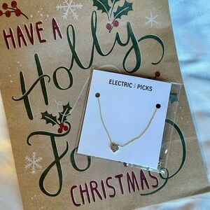 Electric Family Gold Holiday Necklace